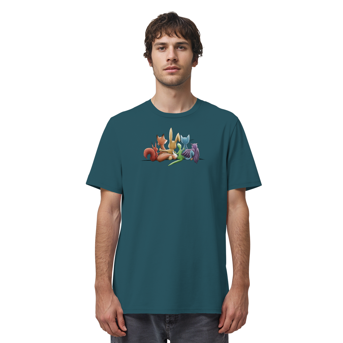 Regenbogen Tiere für Freundschaft, Toleranz und Vielfalt - Organic Shirt
