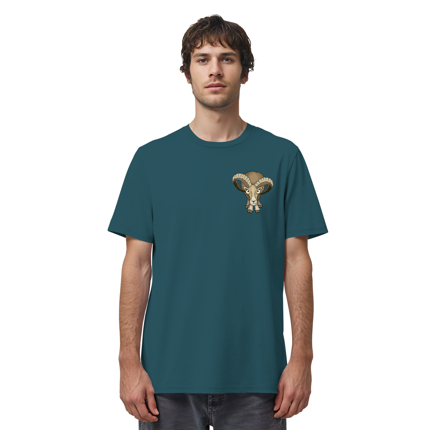 Bockiges Mufflon Widder Schafbock - Organic Shirt