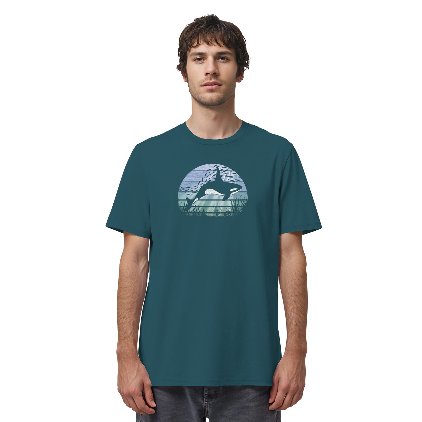 Retro Tiefsee Schwertwal Orca - Organic Shirt