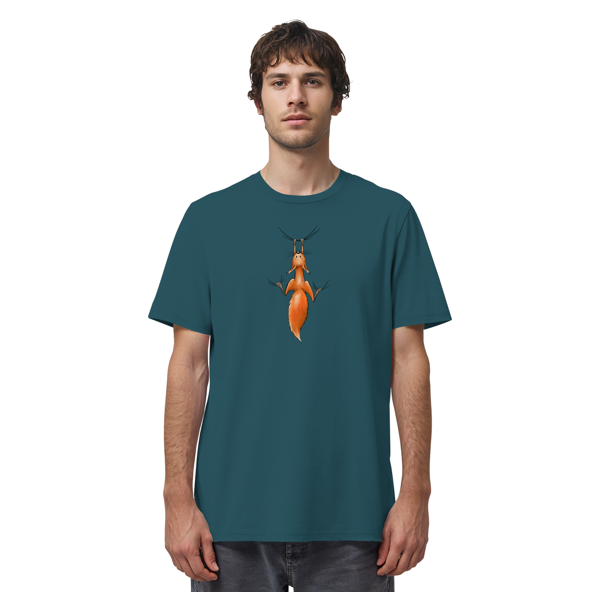 Rotes Eichhörnchen hängt ab - Organic Shirt