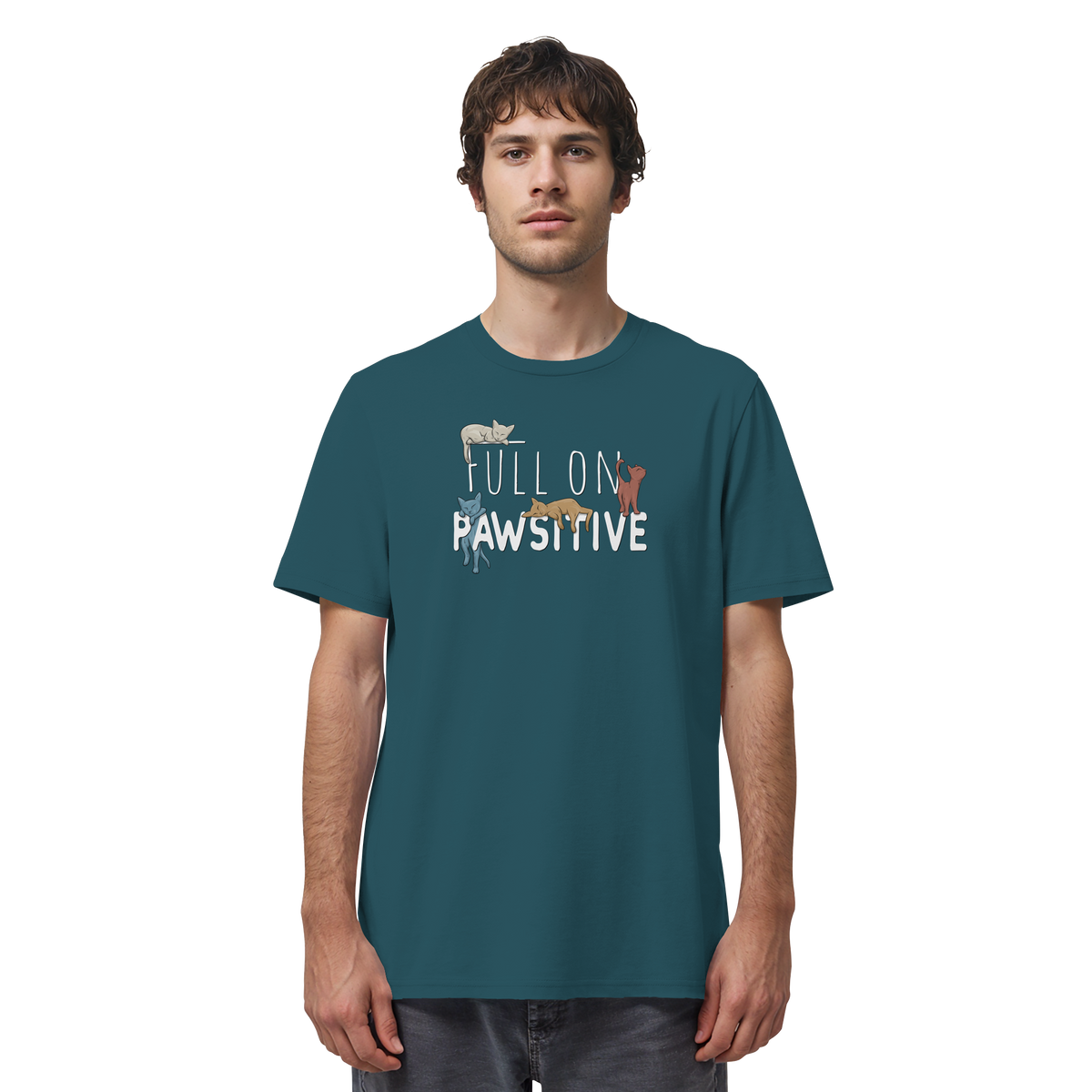 Full On Pawsitive! Gechillte Katzen - Organic Shirt