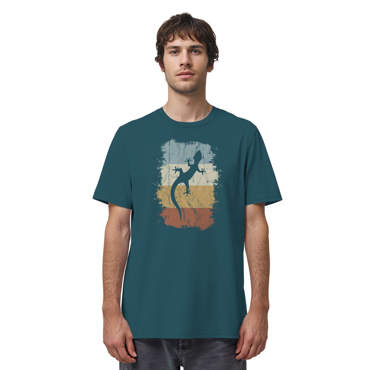 Retro Gecko Salamander Silhouette - Organic Shirt