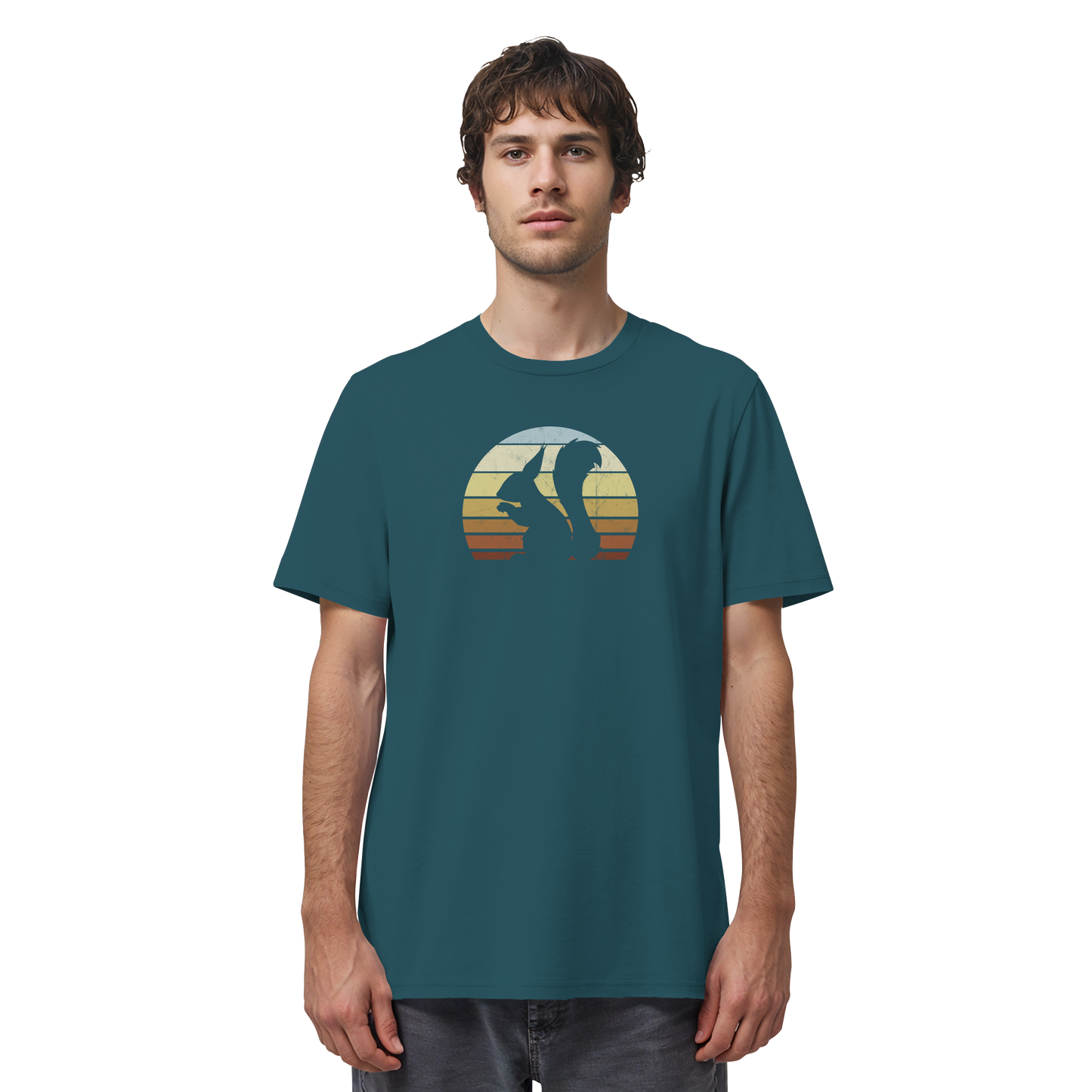 Retro Eichhörnchen Silhouette - Organic Shirt