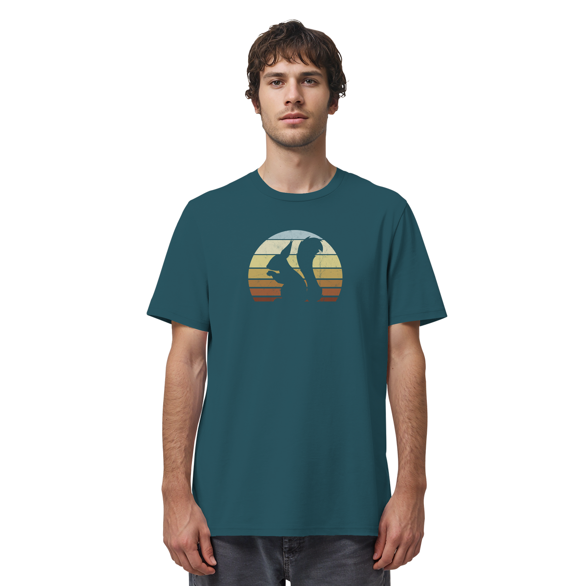 Retro Eichhörnchen Silhouette - Organic Shirt