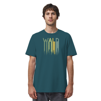 Wald Retro Forst Schriftzug - Organic Shirt