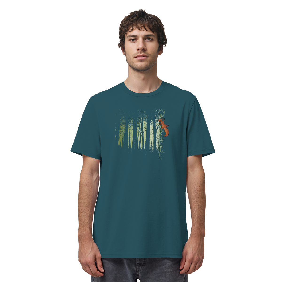 Eichhörnchen im Zwielicht-Wald - Organic Shirt