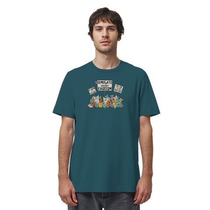 Demo-Katzen gegen Faschismus und für Vielfalt - Organic Shirt