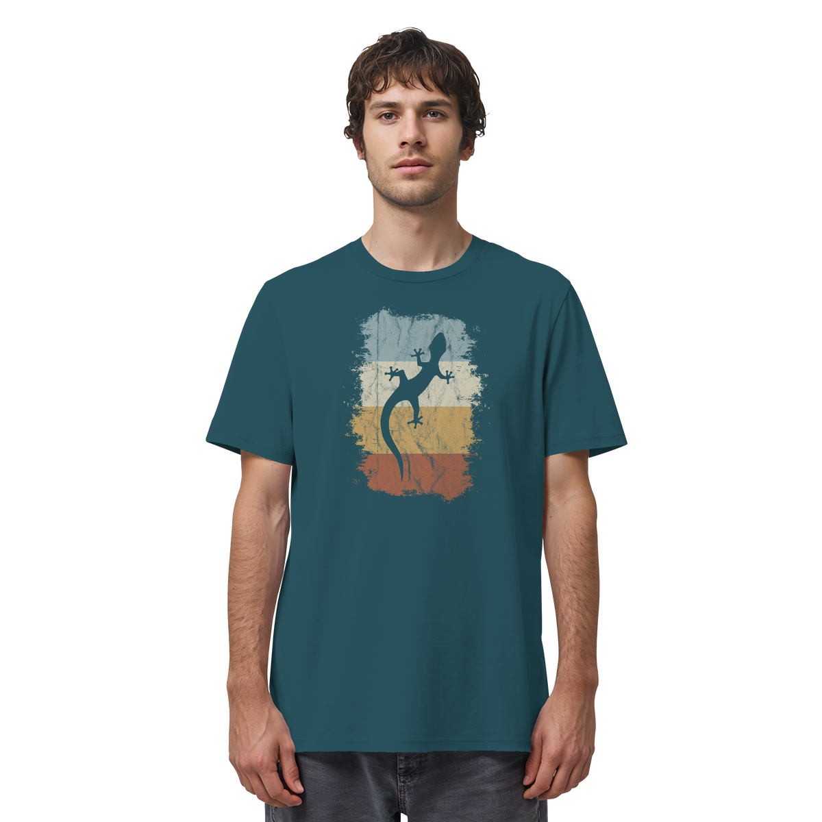 Retro Gecko Salamander Silhouette - Organic Shirt