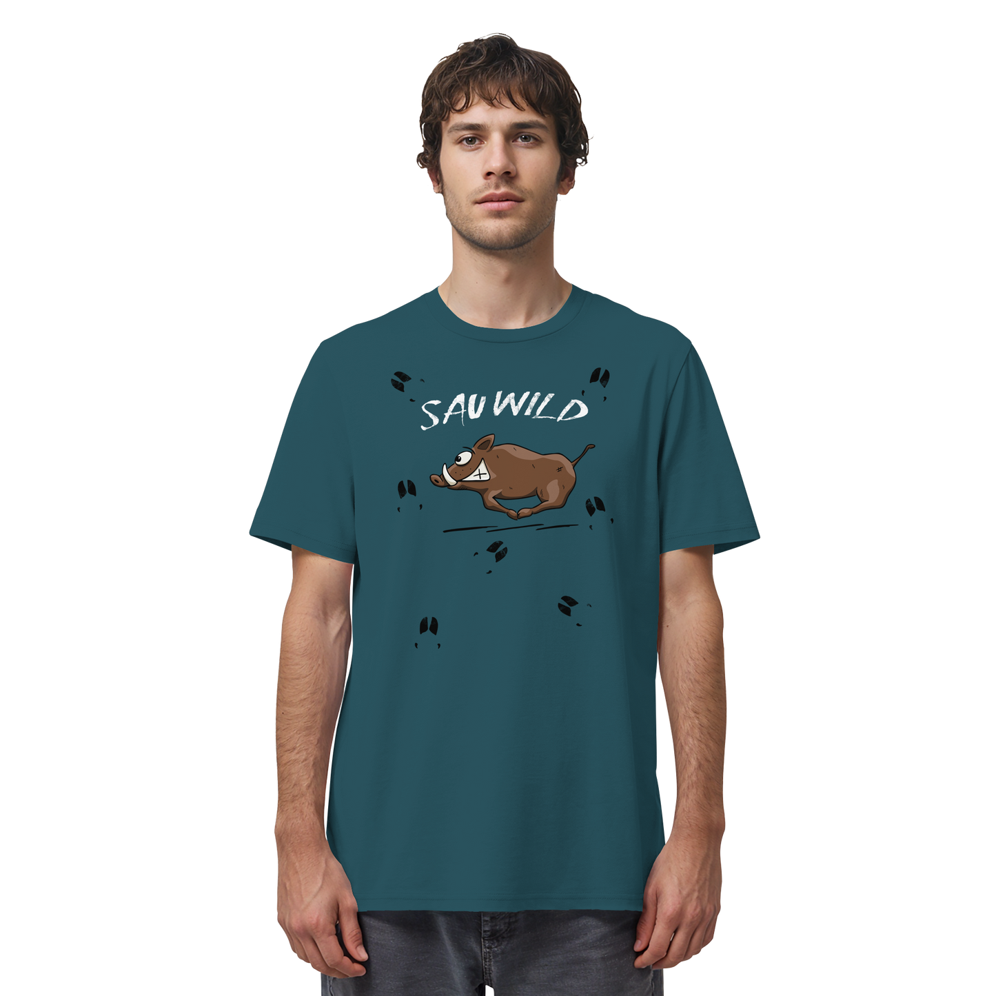 Sauwild wilde Sau | Wildschwein Keiler - Organic Shirt