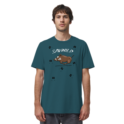 Sauwild wilde Sau | Wildschwein Keiler - Organic Shirt