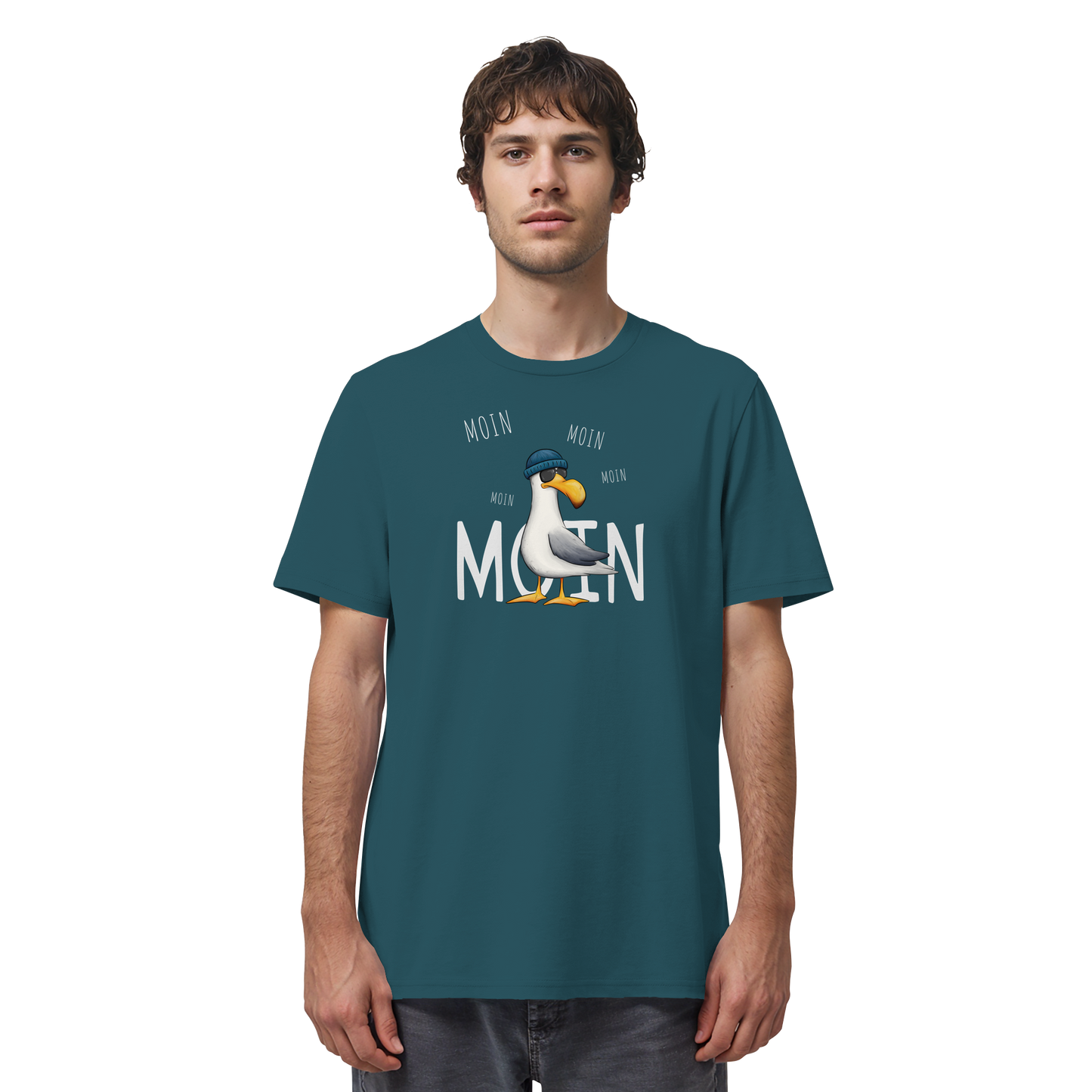 Moin Moin Lässige Hipster Möwe  - Organic Shirt