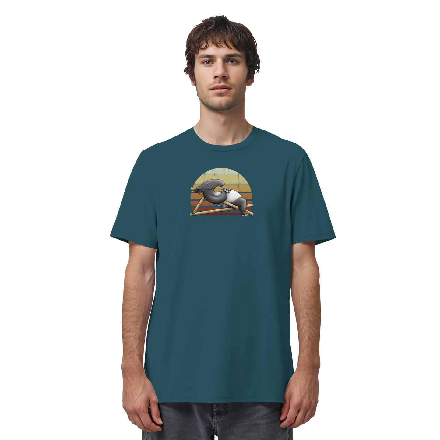 Lässiger Retro Sundown Tapir - Organic Shirt