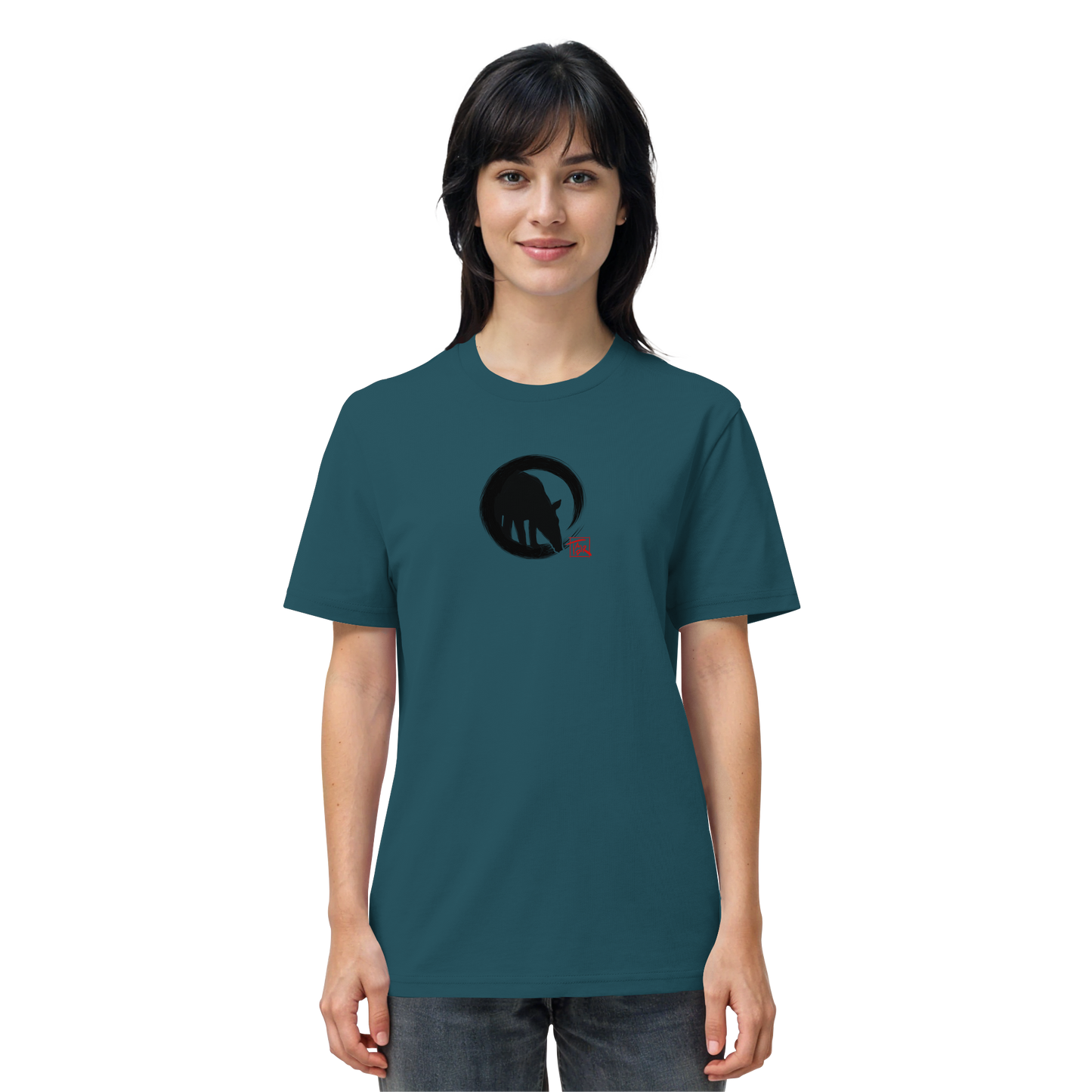 Zen Tapir im japanischen Enso Kreis - Organic Shirt