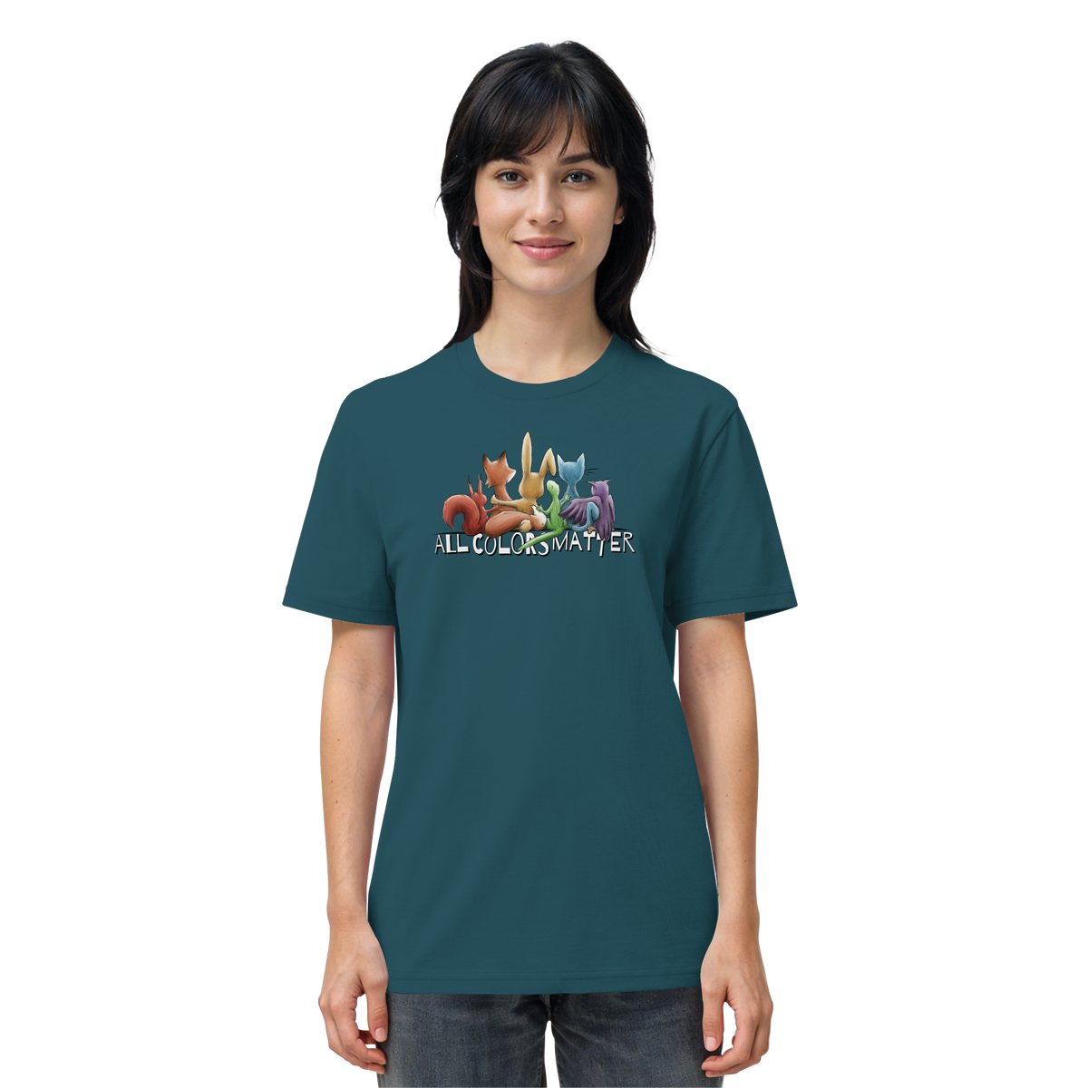 All Colors Matter! Regenbogen Tiere für Vielfalt - Organic Shirt