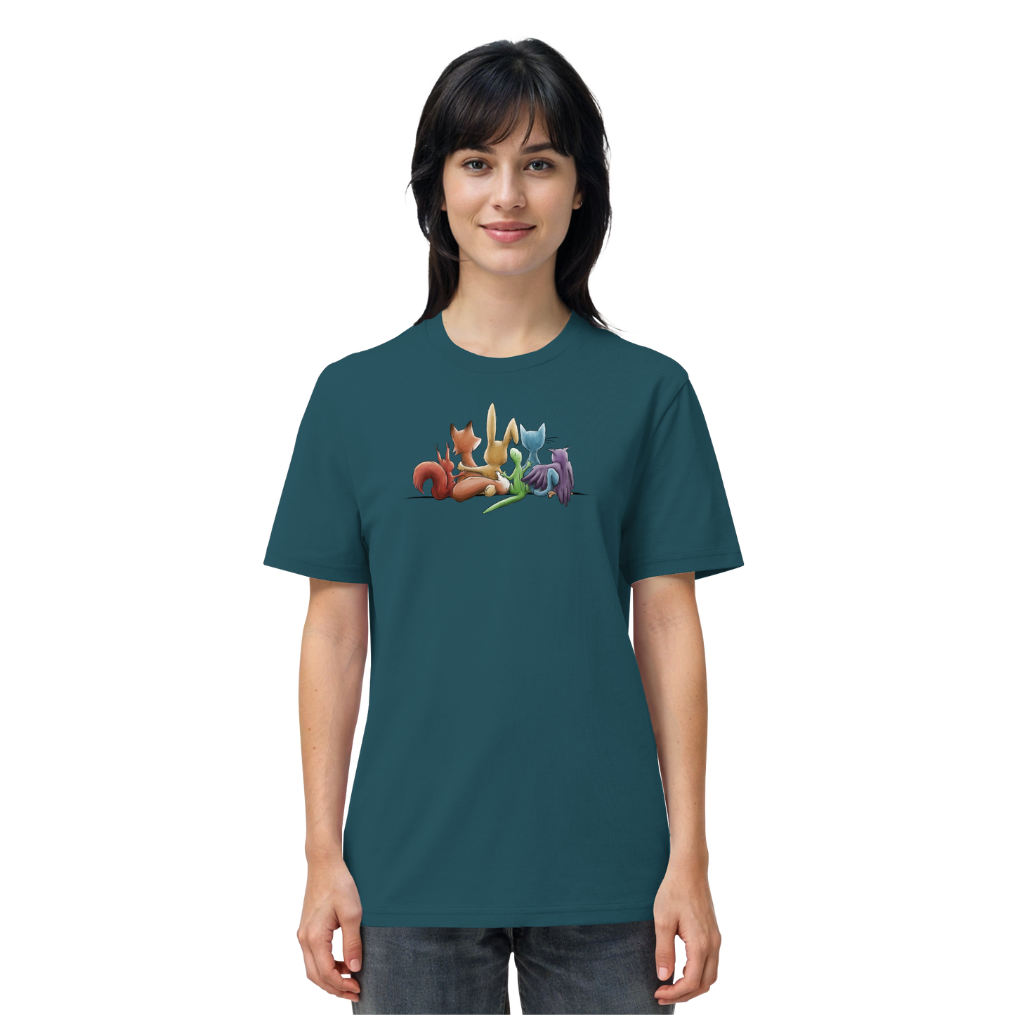 Regenbogen Tiere für Freundschaft, Toleranz und Vielfalt - Organic Shirt