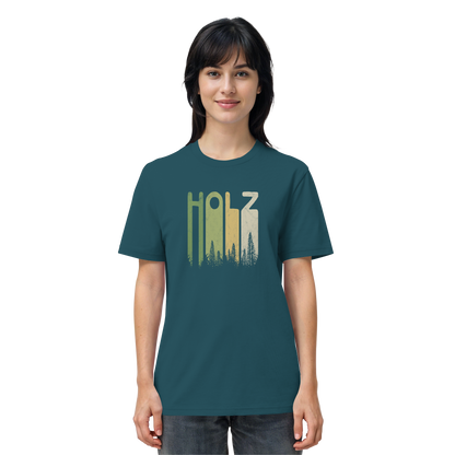 Holz Retro Wald Schriftzug - Organic Shirt