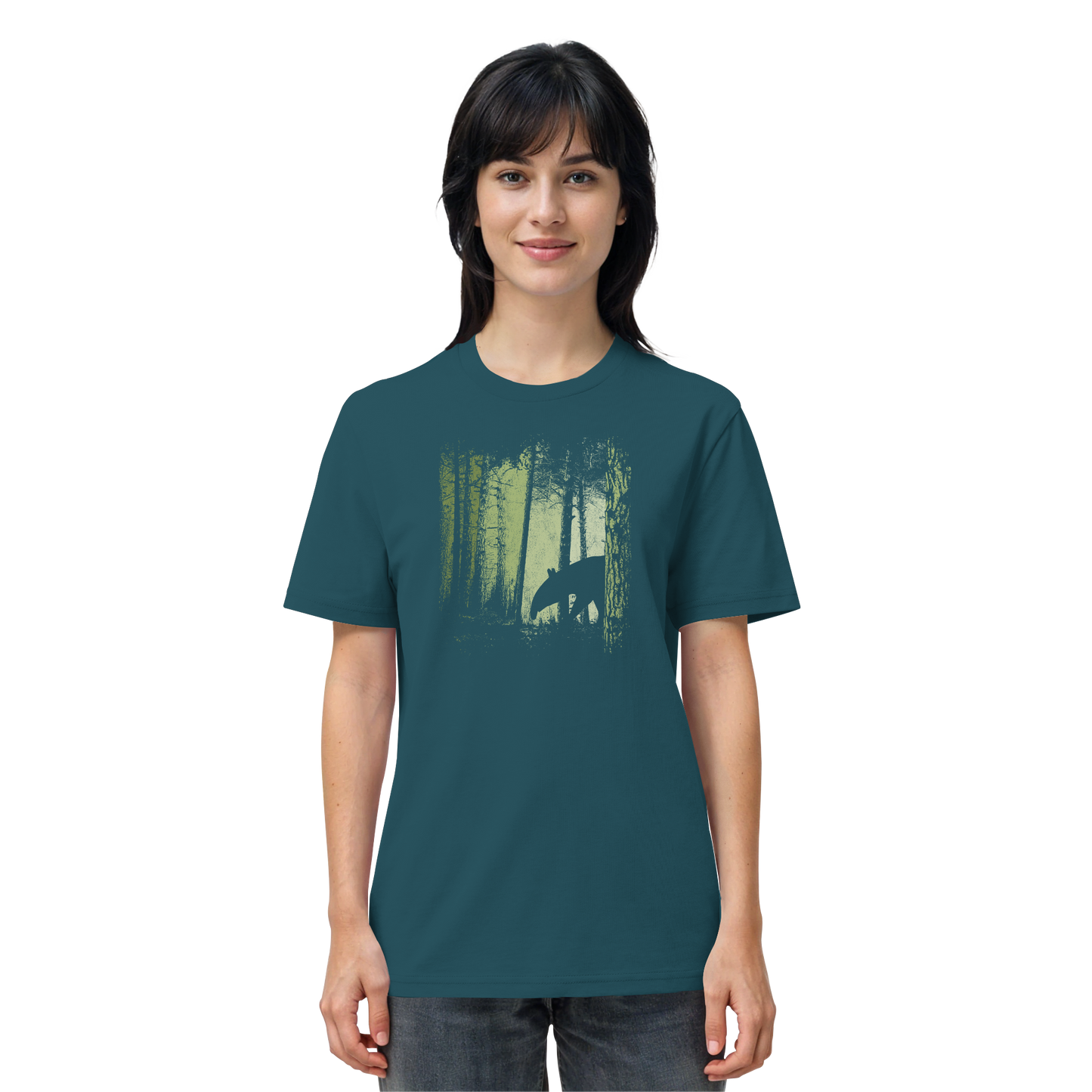 Lässiger Tapir im Zwielicht Wald - Organic Shirt