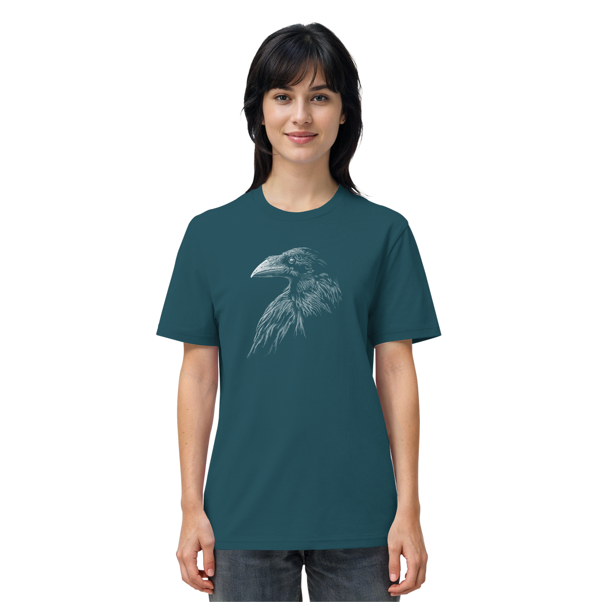 Kritzelkunst Rabe Krähe - Organic Shirt