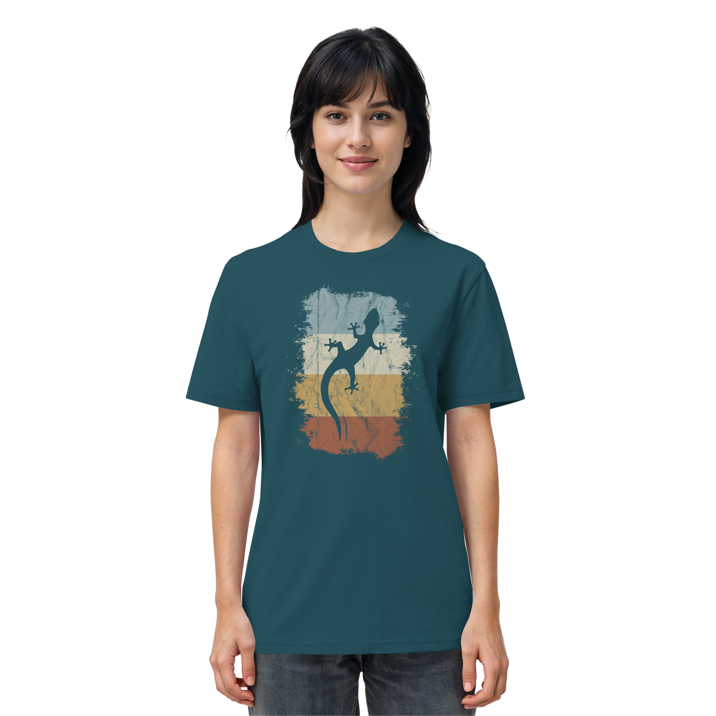 Retro Gecko Salamander Silhouette - Organic Shirt