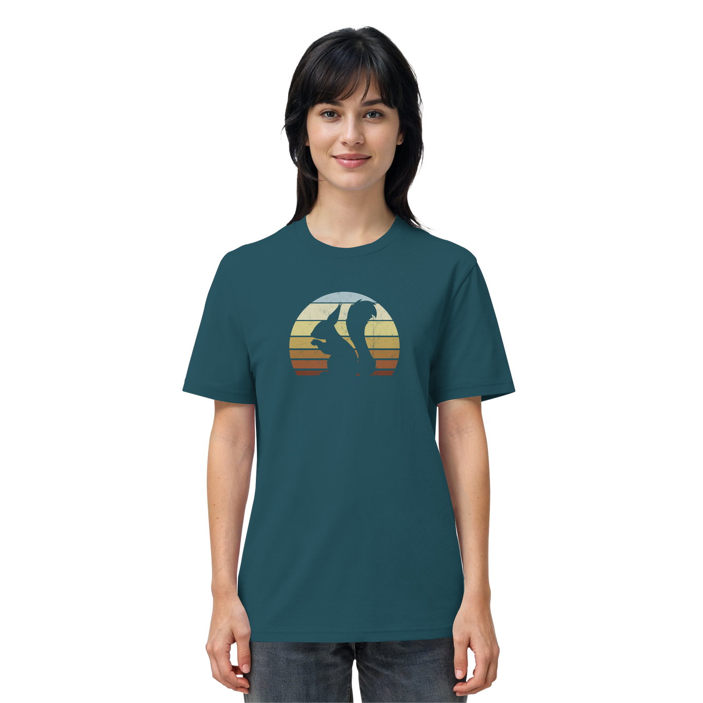 Retro Eichhörnchen Silhouette - Organic Shirt