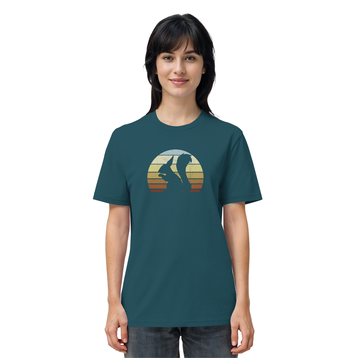 Retro Eichhörnchen Silhouette - Organic Shirt