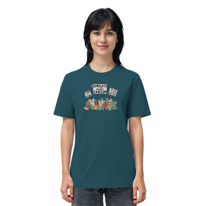 Demo-Katzen gegen Faschismus und für Vielfalt - Organic Shirt