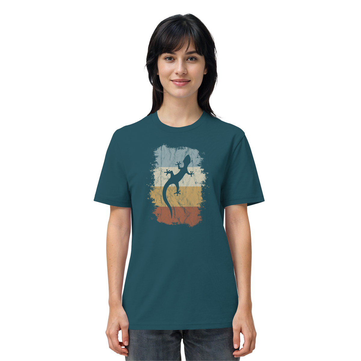 Retro Gecko Salamander Silhouette - Organic Shirt