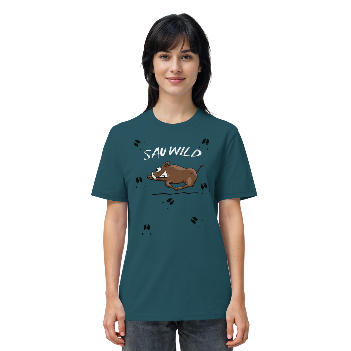 Sauwild wilde Sau | Wildschwein Keiler - Organic Shirt