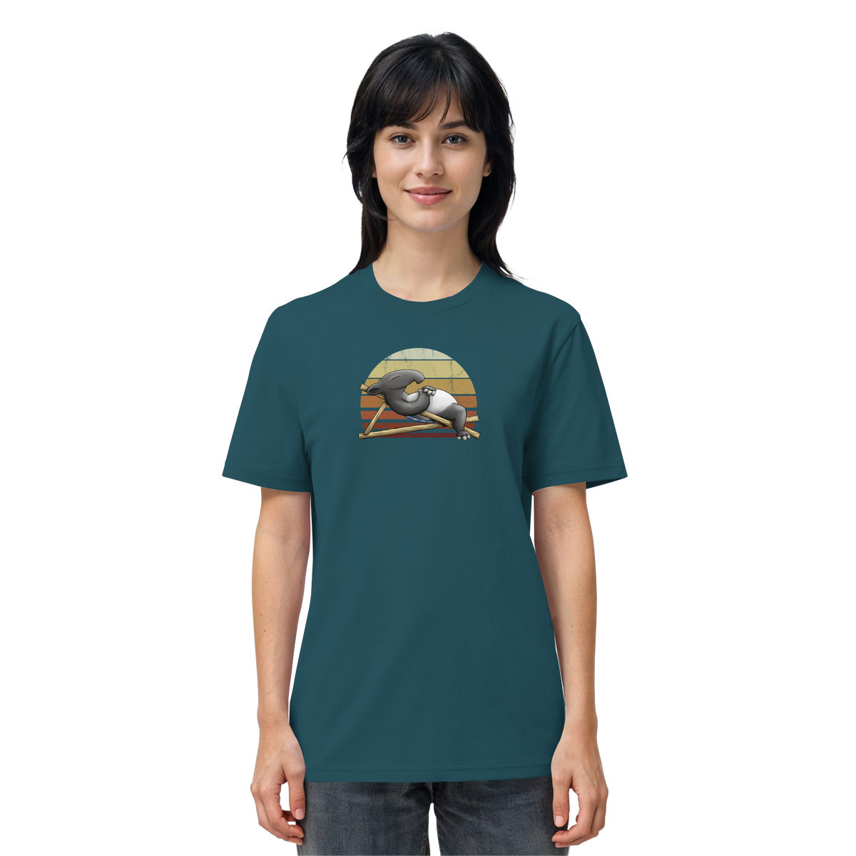 Lässiger Retro Sundown Tapir - Organic Shirt