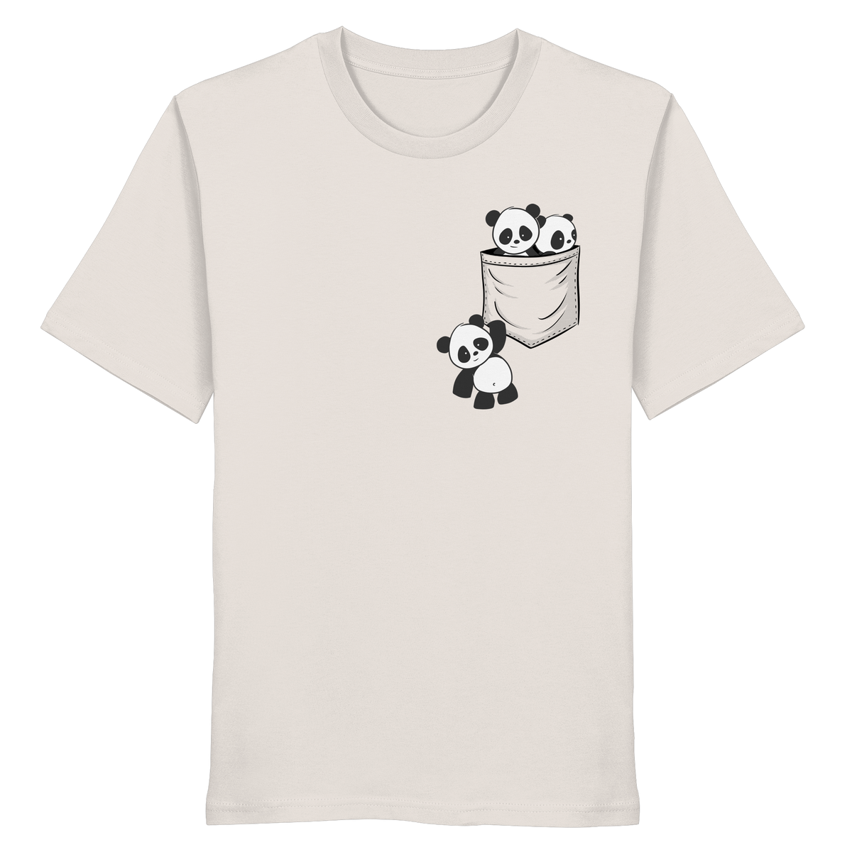 Kawaii Pandas in der Tasche - Organic Shirt