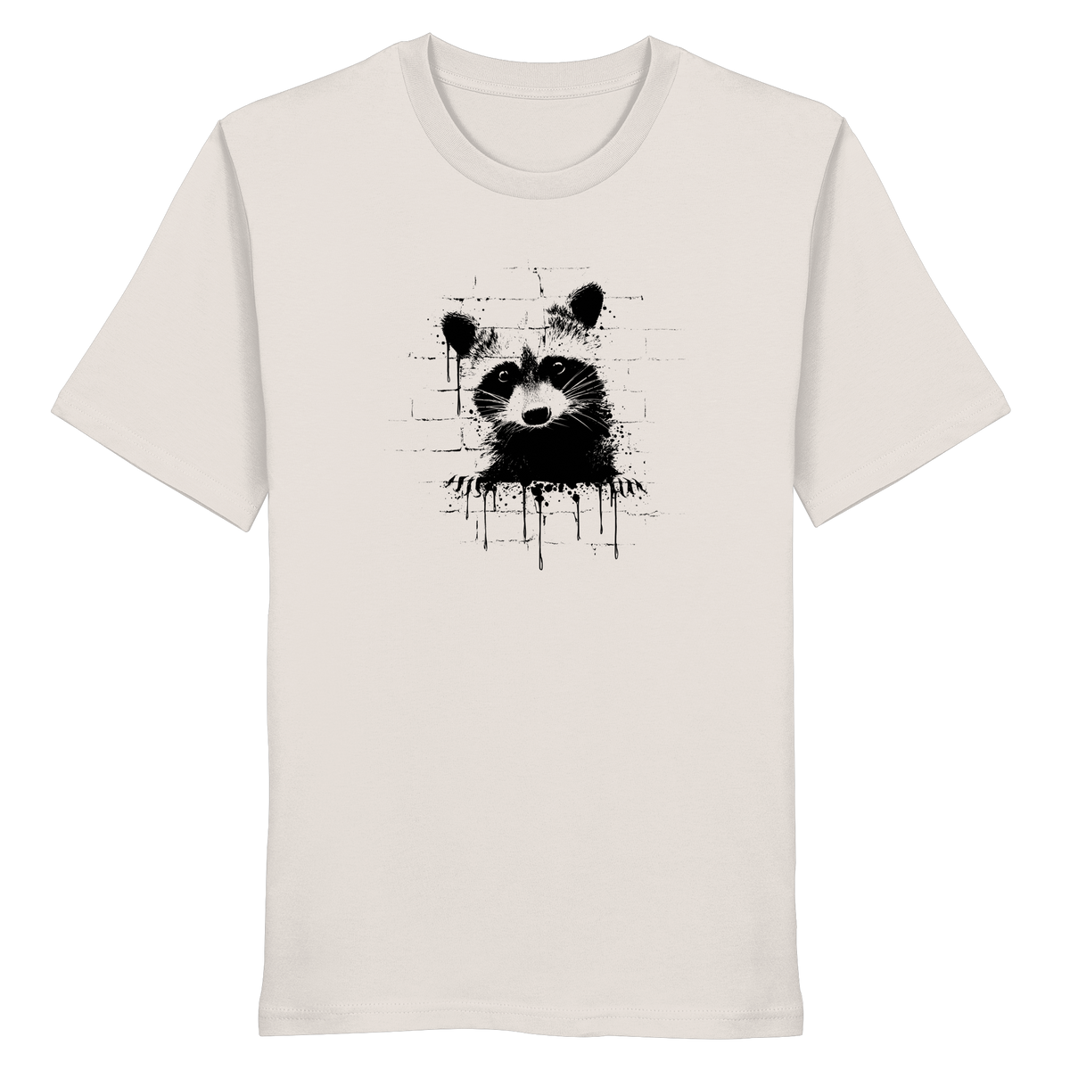 Funky Street Art Waschbär - Organic Shirt