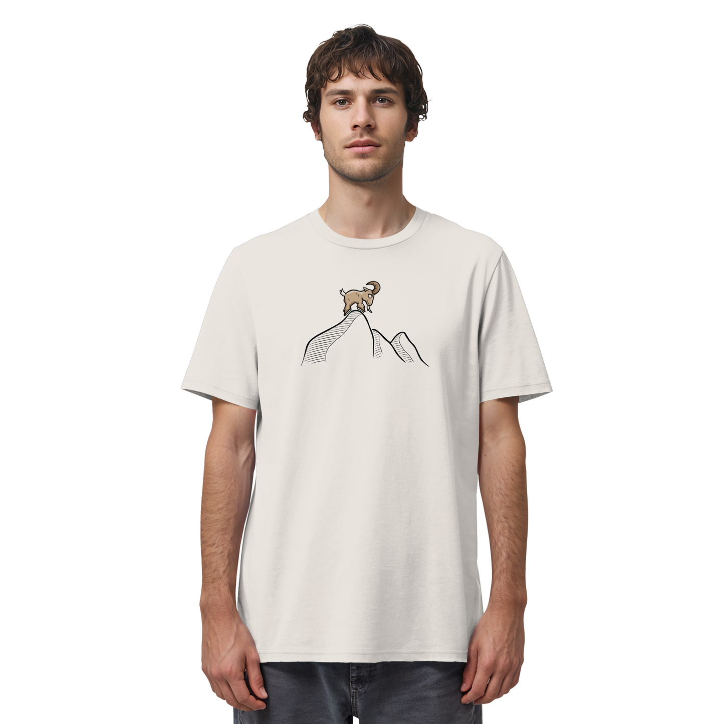 Ziegenbock in den Bergen - Organic Shirt