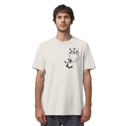 Kawaii Pandas in der Tasche - Organic Shirt