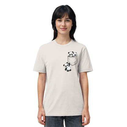 Kawaii Pandas in der Tasche - Organic Shirt