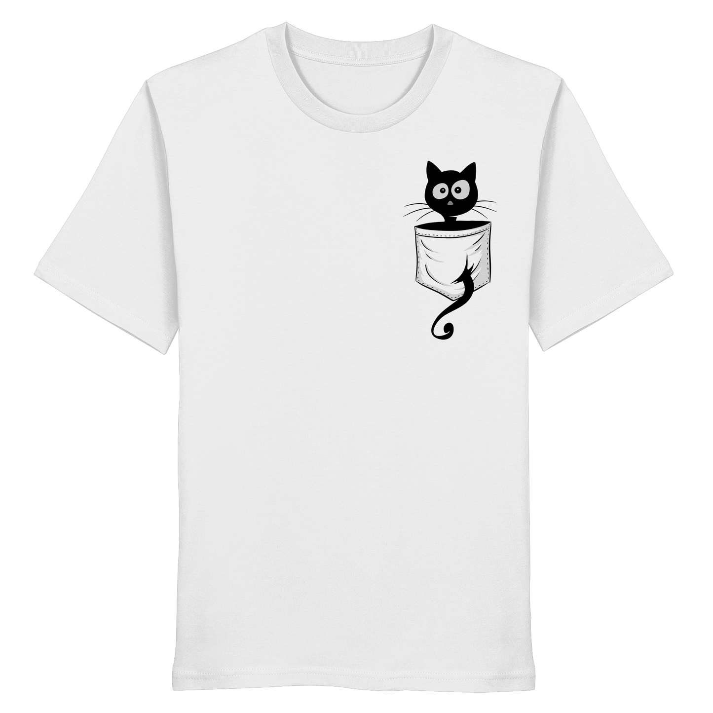 Schwarze Katze in der Tasche - Organic Shirt