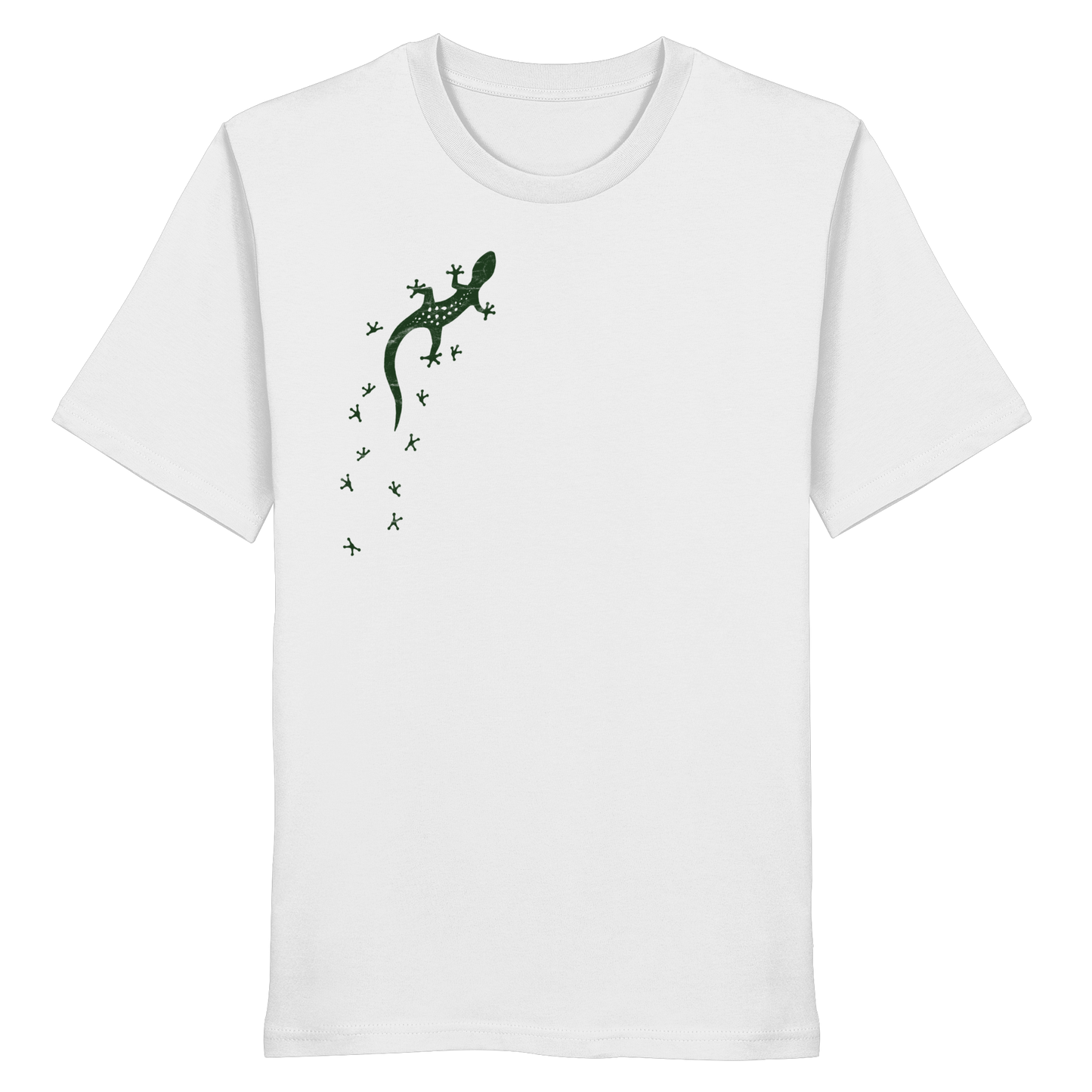 Gecko Eidechse Silhouette dunkel - Organic Shirt