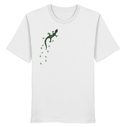 Gecko Eidechse Silhouette dunkel - Organic Shirt