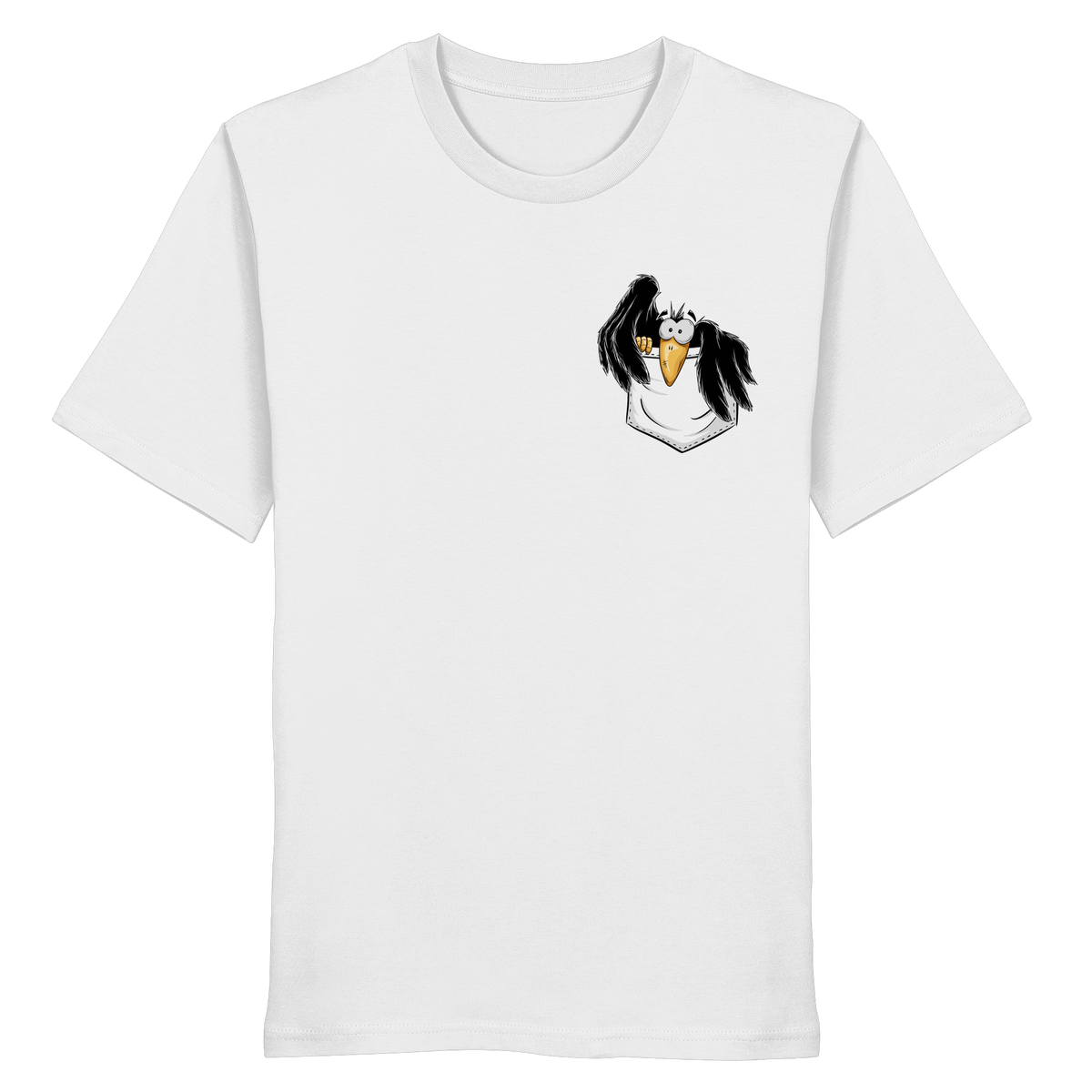 Kleiner Rabe | schwarze Krähe In Tasche - Organic Shirt