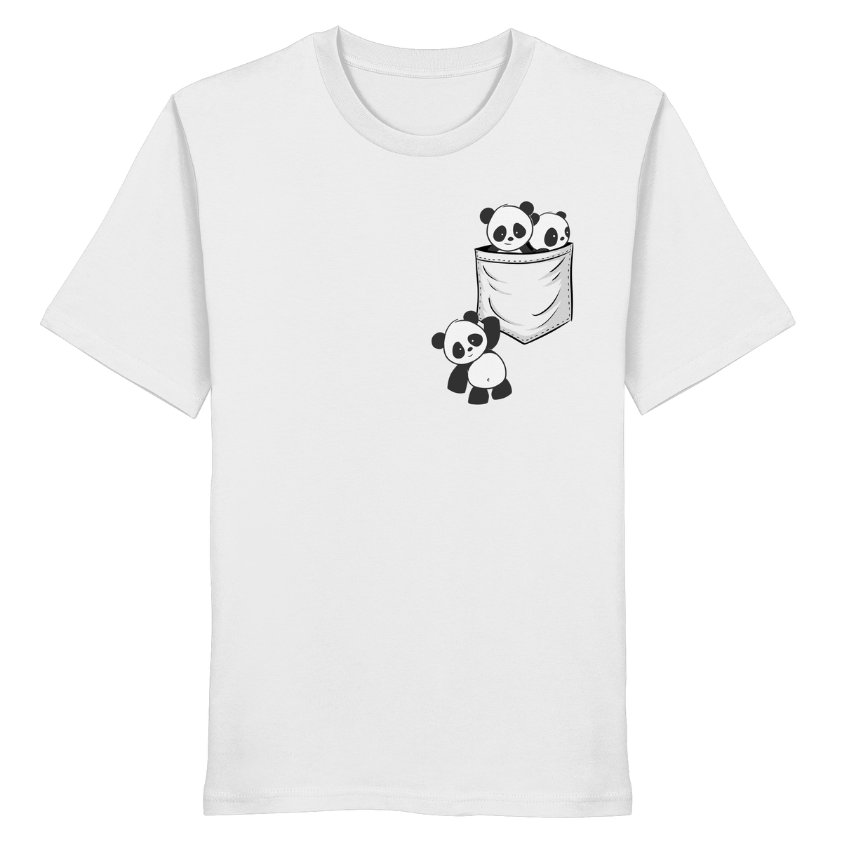 Kawaii Pandas in der Tasche - Organic Shirt