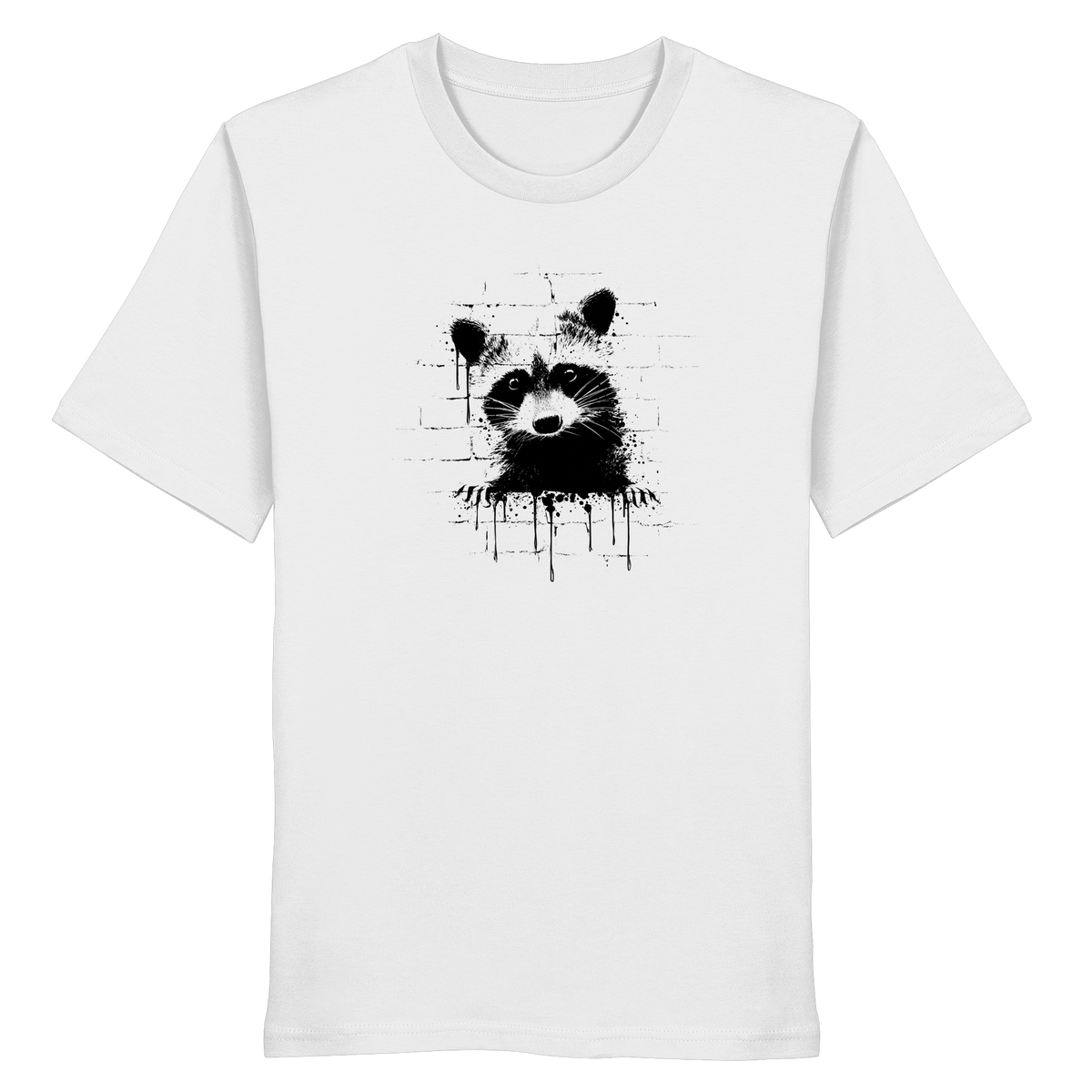 Funky Street Art Waschbär - Organic Shirt