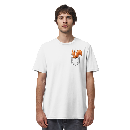 Lässiges Eichhörnchen In Tasche - Organic Shirt