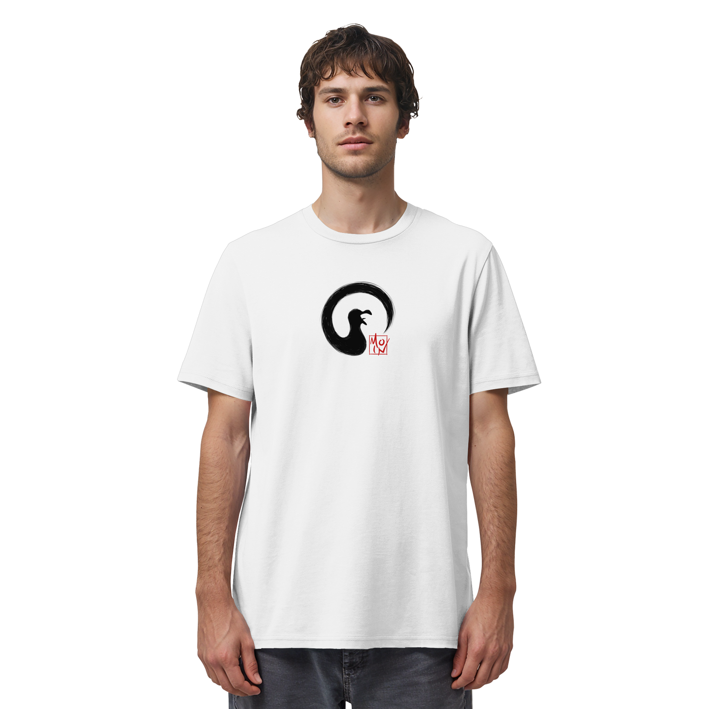 Moin kreischende japanische Enso Möwe - Organic Shirt