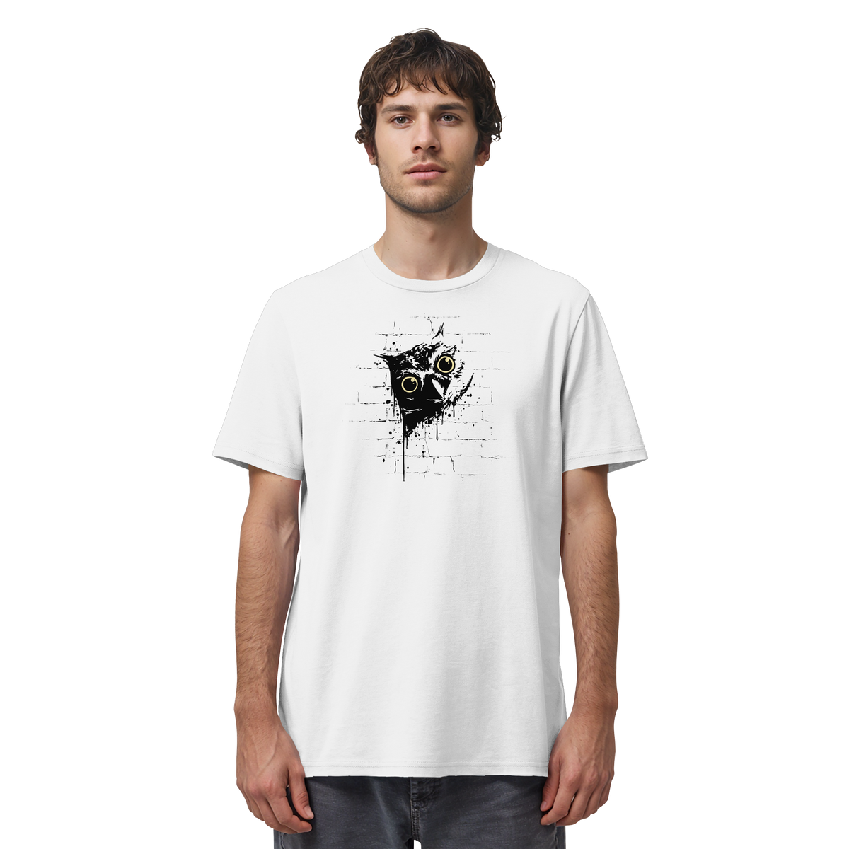 Lässige Street Art Eule - Organic Shirt