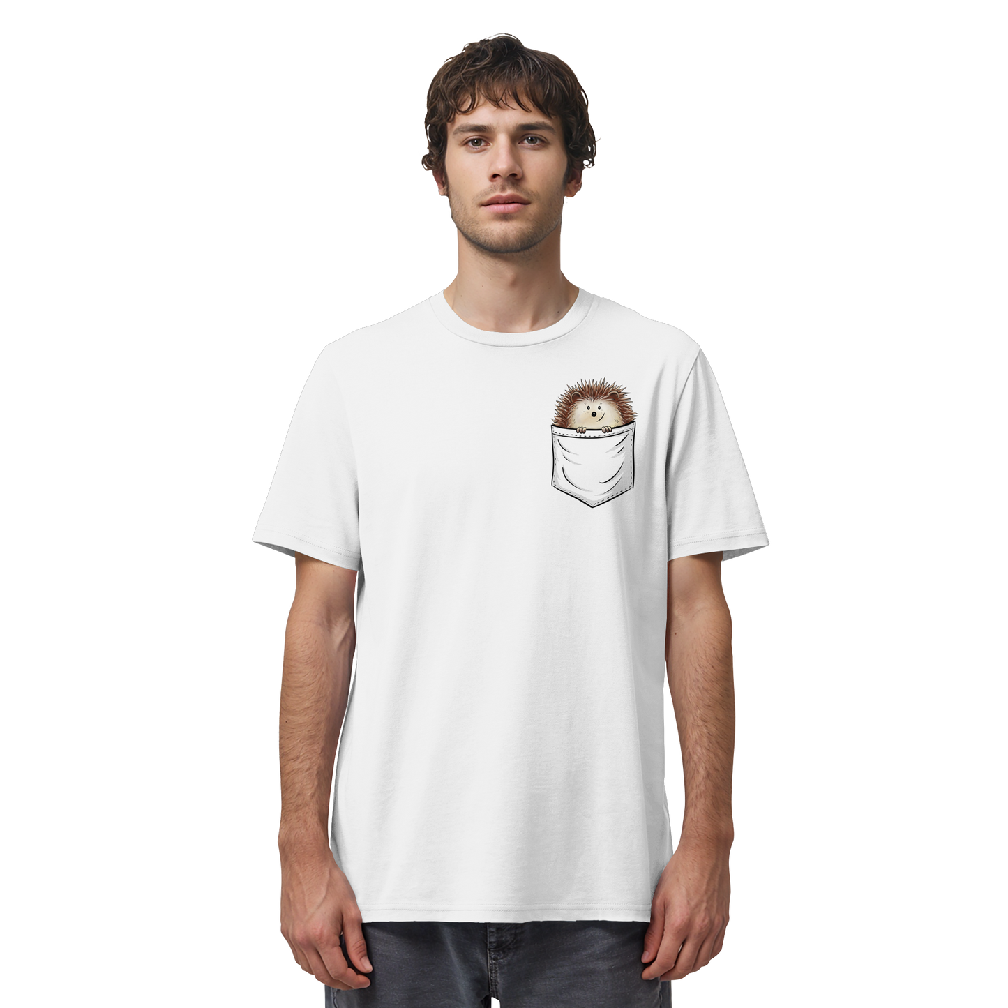 Lustiger Igel in Deiner Brust-Tasche - Organic Shirt