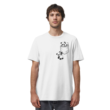 Kawaii Pandas in der Tasche - Organic Shirt