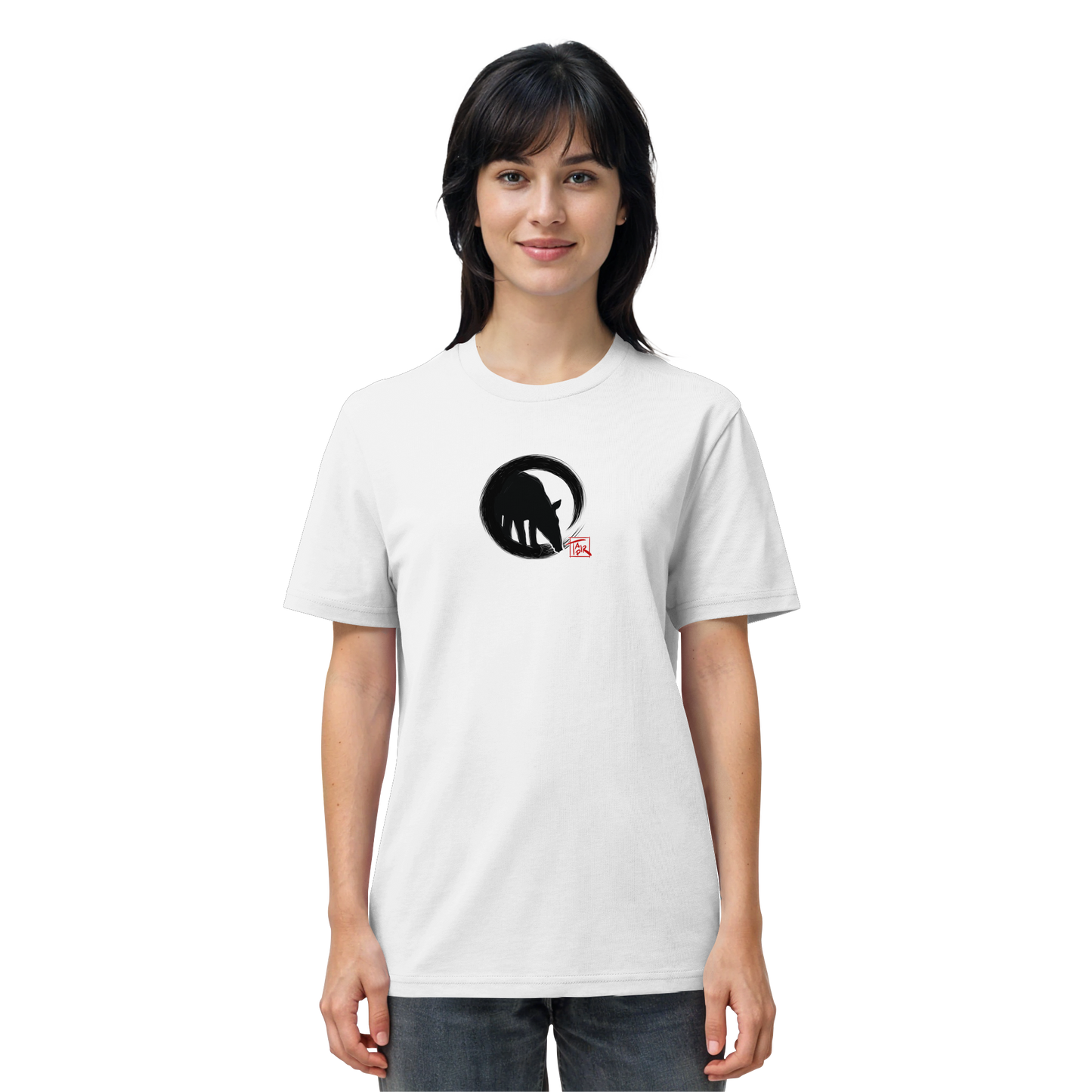Zen Tapir im japanischen Enso Kreis - Organic Shirt
