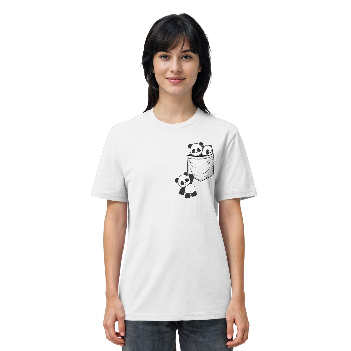 Kawaii Pandas in der Tasche - Organic Shirt