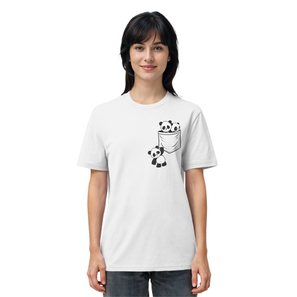 Kawaii Pandas in der Tasche - Organic Shirt