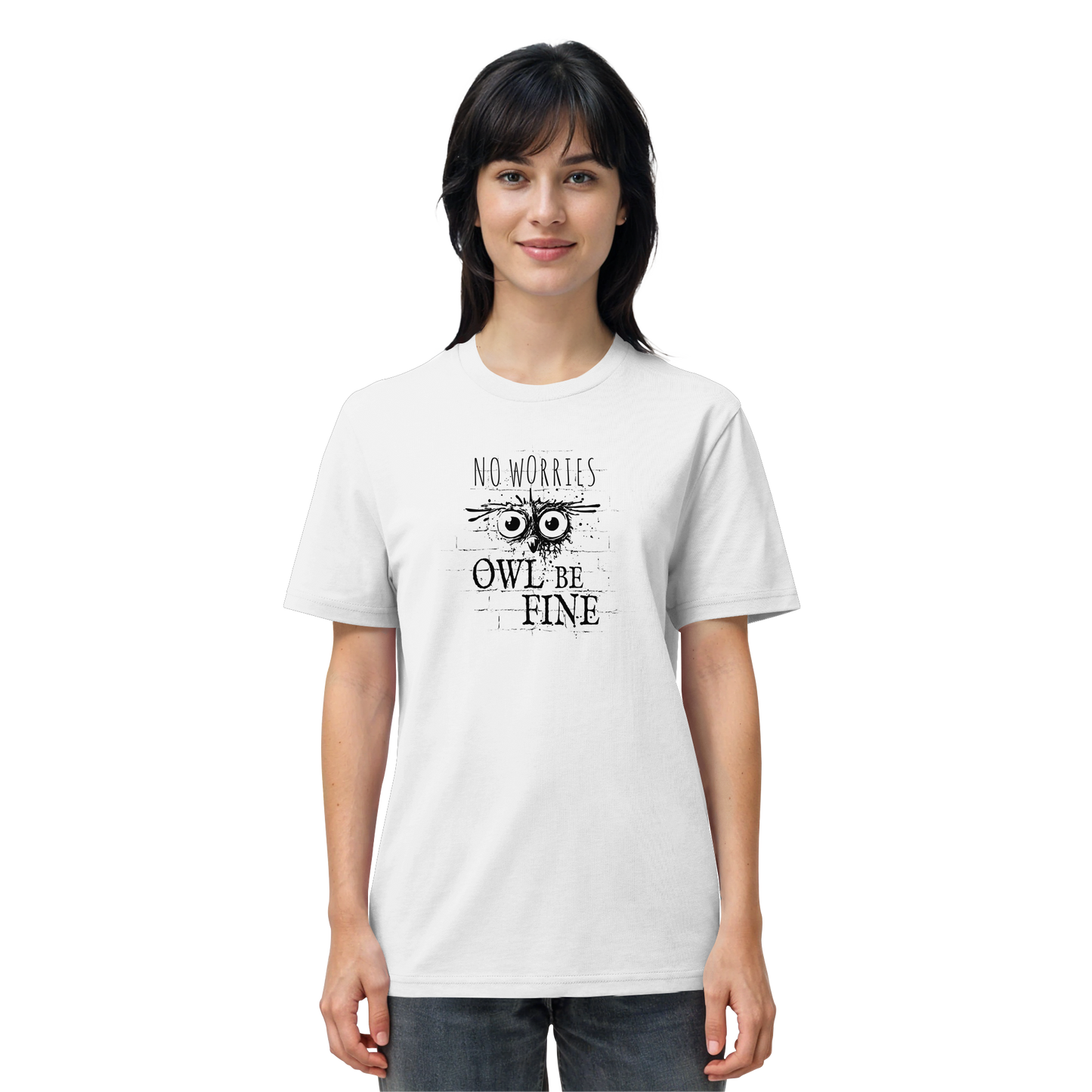 Owl Be Fine Street Art Eule - Organic Shirt