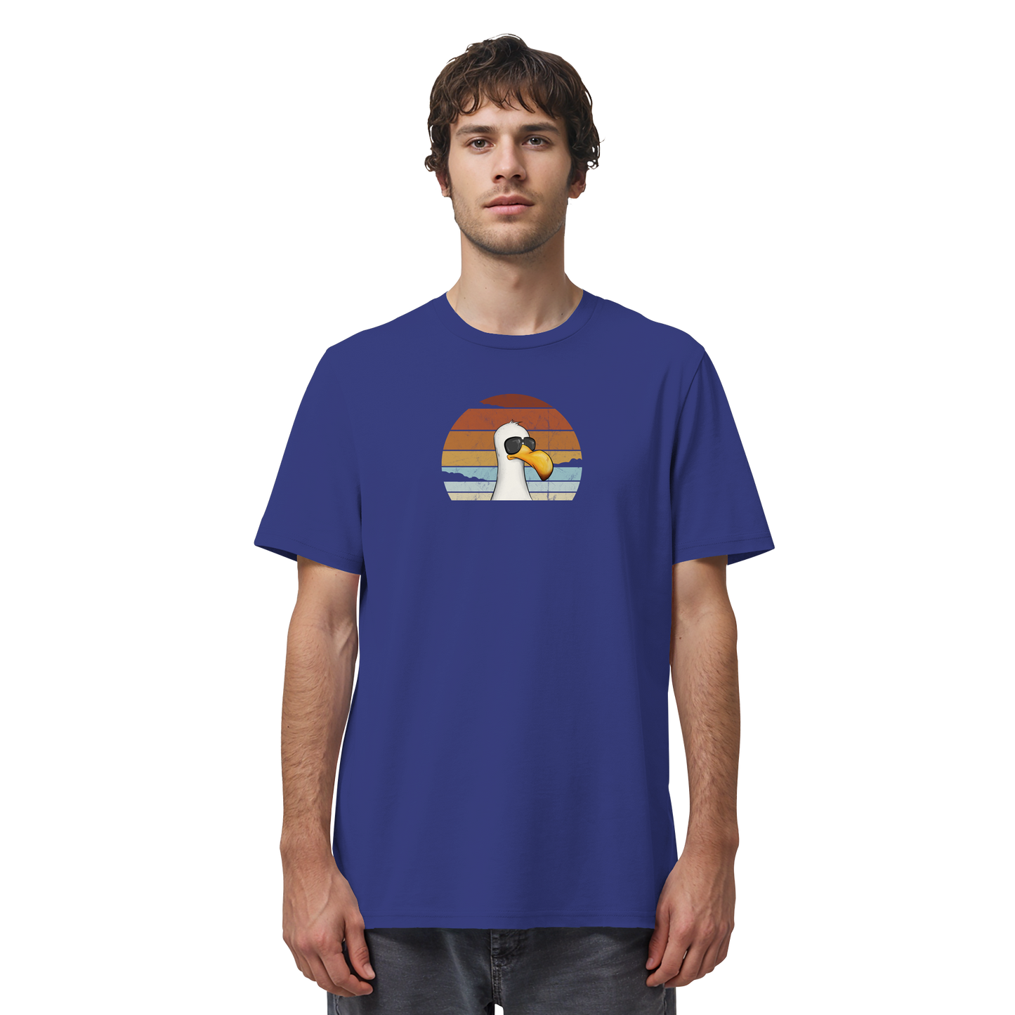 Cool lässige Retro Möwe - Organic Shirt